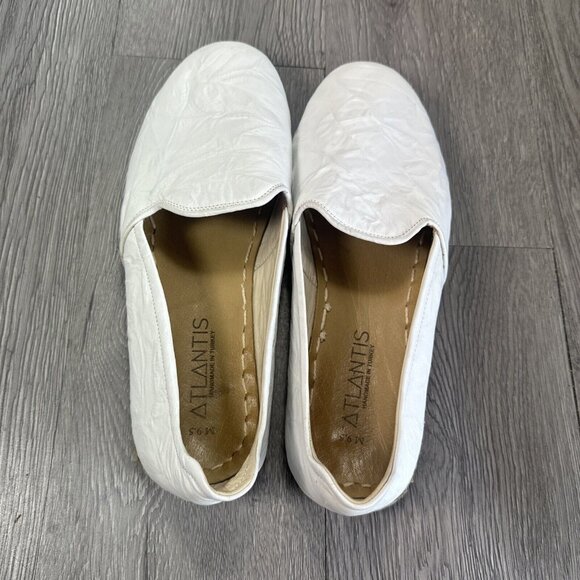 Atlantis Barefoot Shoes Mens 9.5 White  Leather Loafers Handmade Turkey main image 6